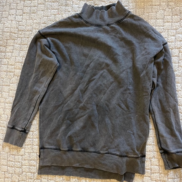 Free People Smocked Neck Crew Neck Sweatshirt - Picture 1 of 3